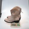 Spring and Autumn New Large Size Hollow Breathable Martin Boots Short Low Heel Sleeve Martin Boots Spot Women's Boots