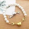 10Pcs Magnet Buckle Heart Shape Alloy Magnetic Clasps Necklaces Bracelet Extender Jewelry Accessories