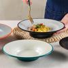 Melamine Straw Hat High-Footed Deep Plate for Pasta, Cold Dishes, and Mixed Noodles - Restaurant Tableware
