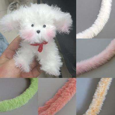 1PC Fluffy Toys Materials Plush Dolls Twisting Sticks Imitation Rabbit Hair 15mm