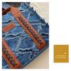 Borsa a tote in denim con bordo grezzo borsa a mano da donna