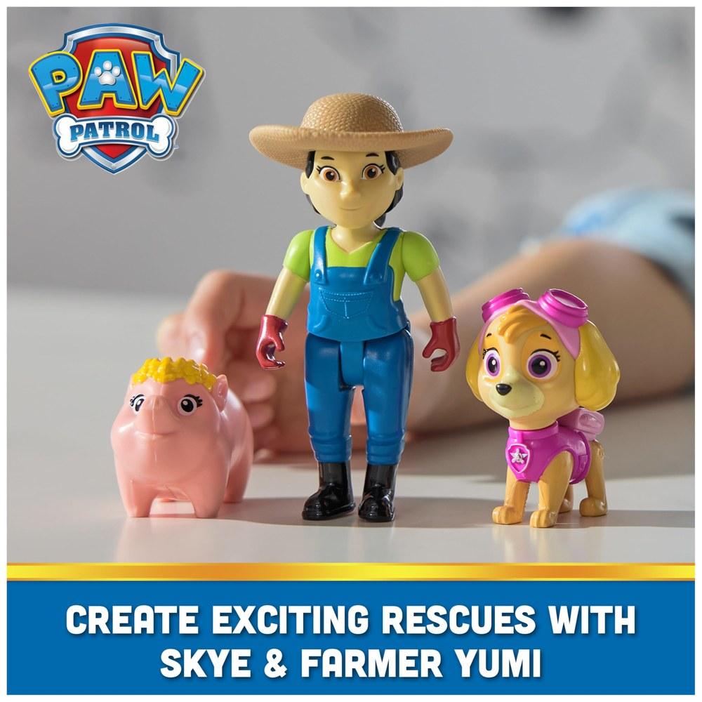 Paw Patrol Sky Farmer Yumi and Pig Figures Kids Toy for Boys and Girls Aged 3 and Up