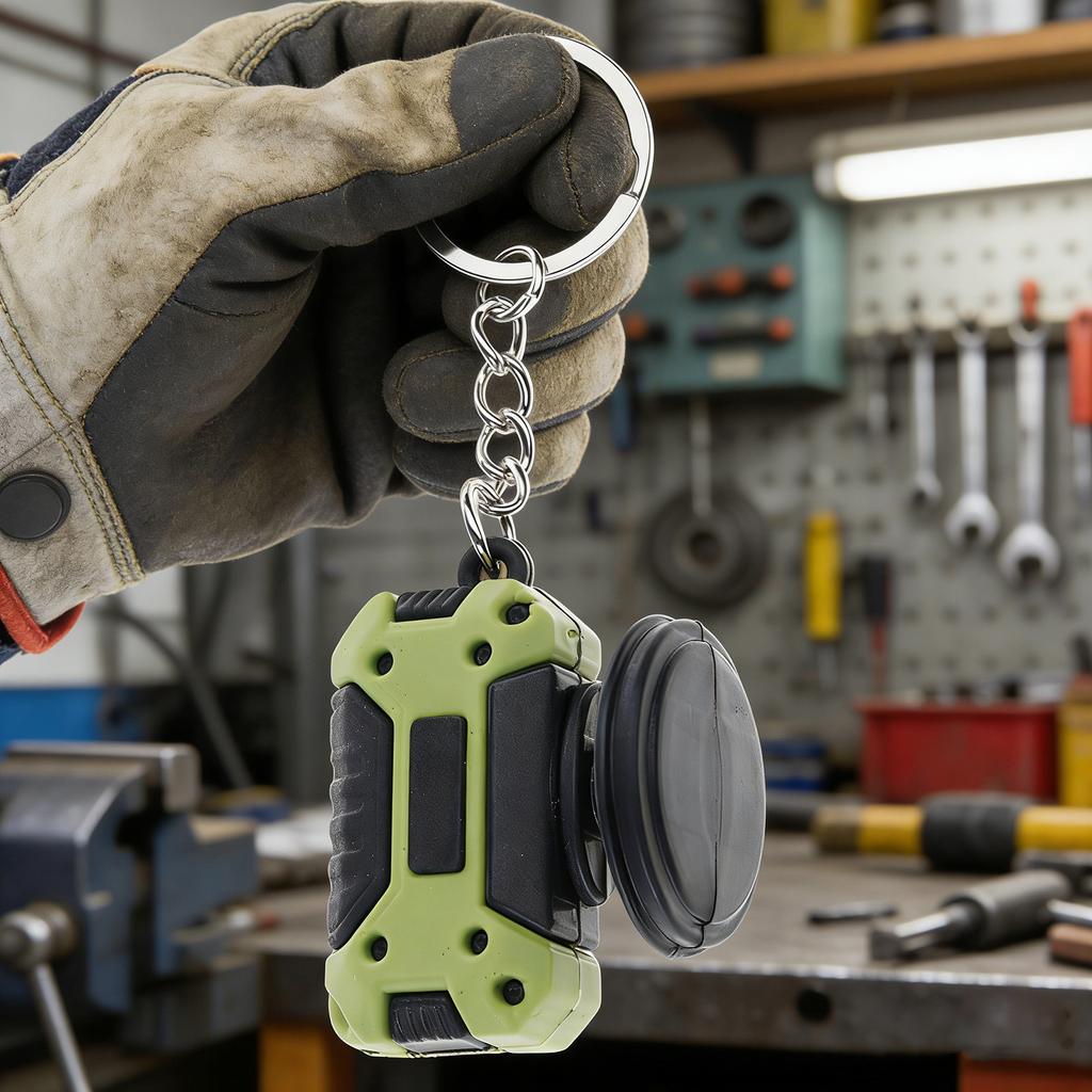Creative Double Function Mini Grinder Keychain Constructed From Sturdy Soft Rubber Enhancing Aesthetics For Quality Concerned Individuals