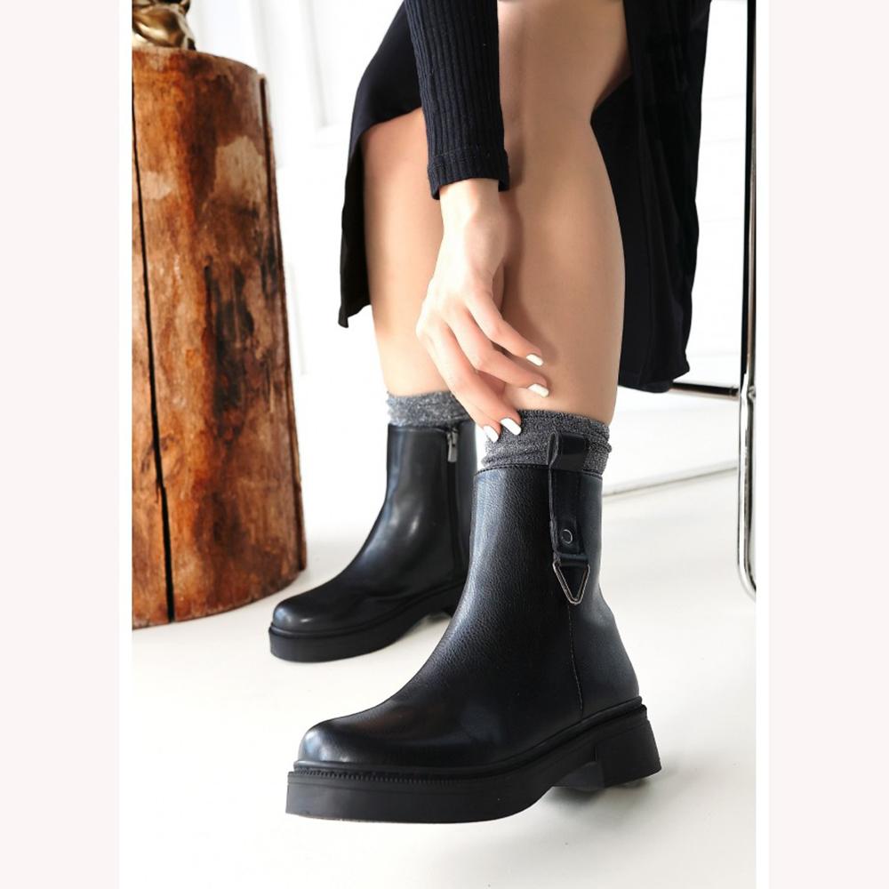 

Женские ботильоны, зимняя обувь на низком каблуке, женская нарядная AL-229 36 чёрный