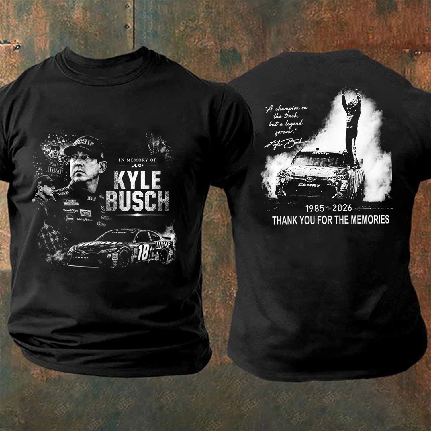 Kyle Busch Alsco #8 Tribute Tee NASCAR Memorial Fan Apparel S