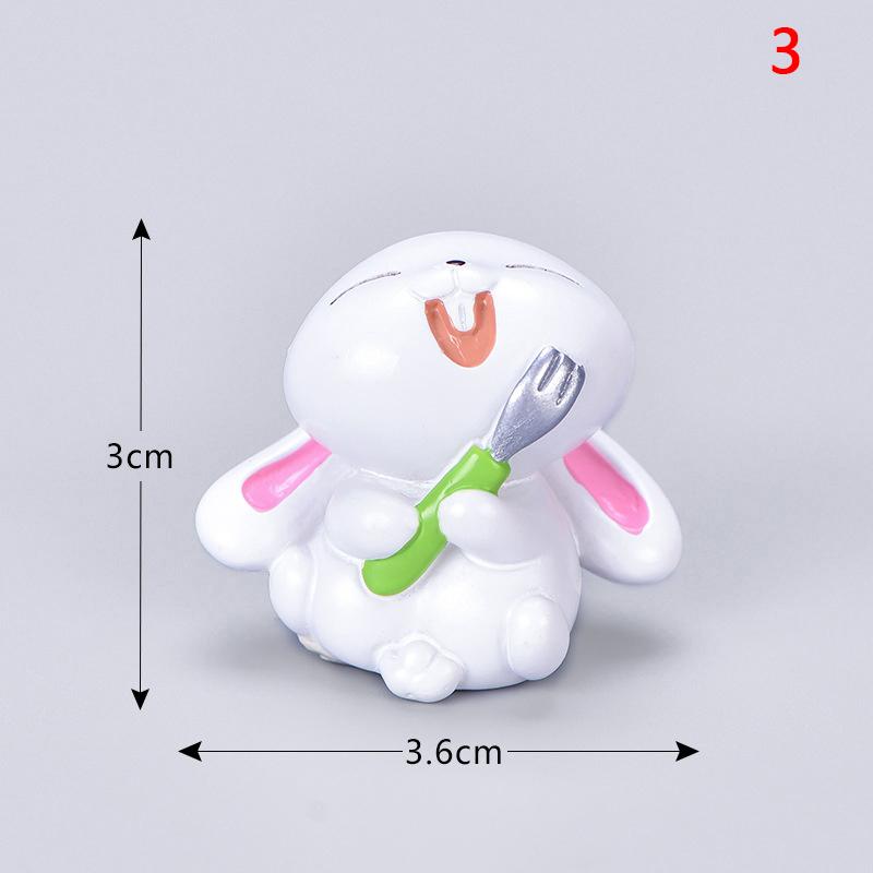 Micro Landscape Small Ornaments Resin Crafts Moon Cakes Rabbit Mid-Autumn Festival Decoration