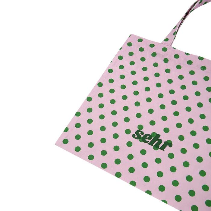 Dot Middle Tote Bag (Pink)