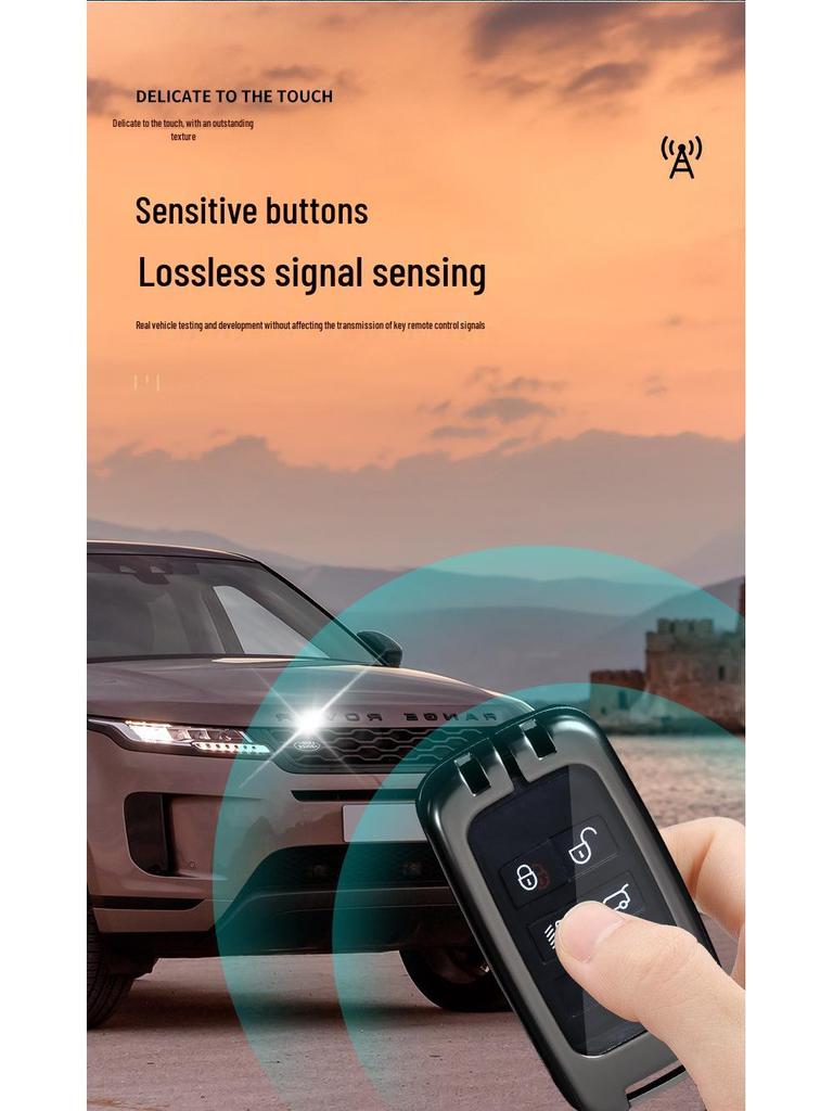 Pouzdro na klíč Land Rover pro Range Rover, Defender, Velar, Evoque, Discovery 4, Freelander a Discovery 5 - Kovová taška na klíče od auta.