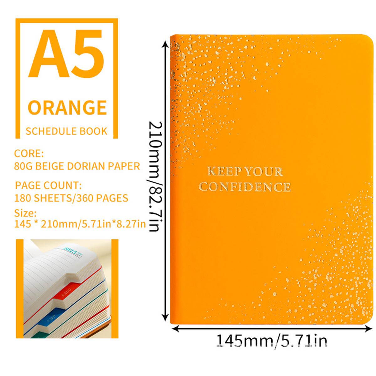 

Внутренние страницы на английском языке, кожаный блокнот формата А5 на 2025 год, ежедневник для студентов, дневник учета на 365 дней, блокнот, заметки, 180 листов, 360 страниц A5