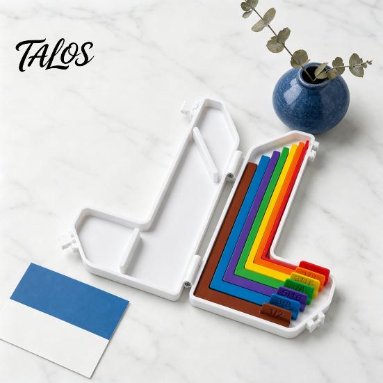 Righello per Artigianato su Carta 1 Set Strumento Guida per Allineamento, 7 Distanziatori 1/16 1/2 Pollice per Creazione di Biglietti Artigianato Preciso, Kit Fai-da-te per Scrapbooking con Custodia