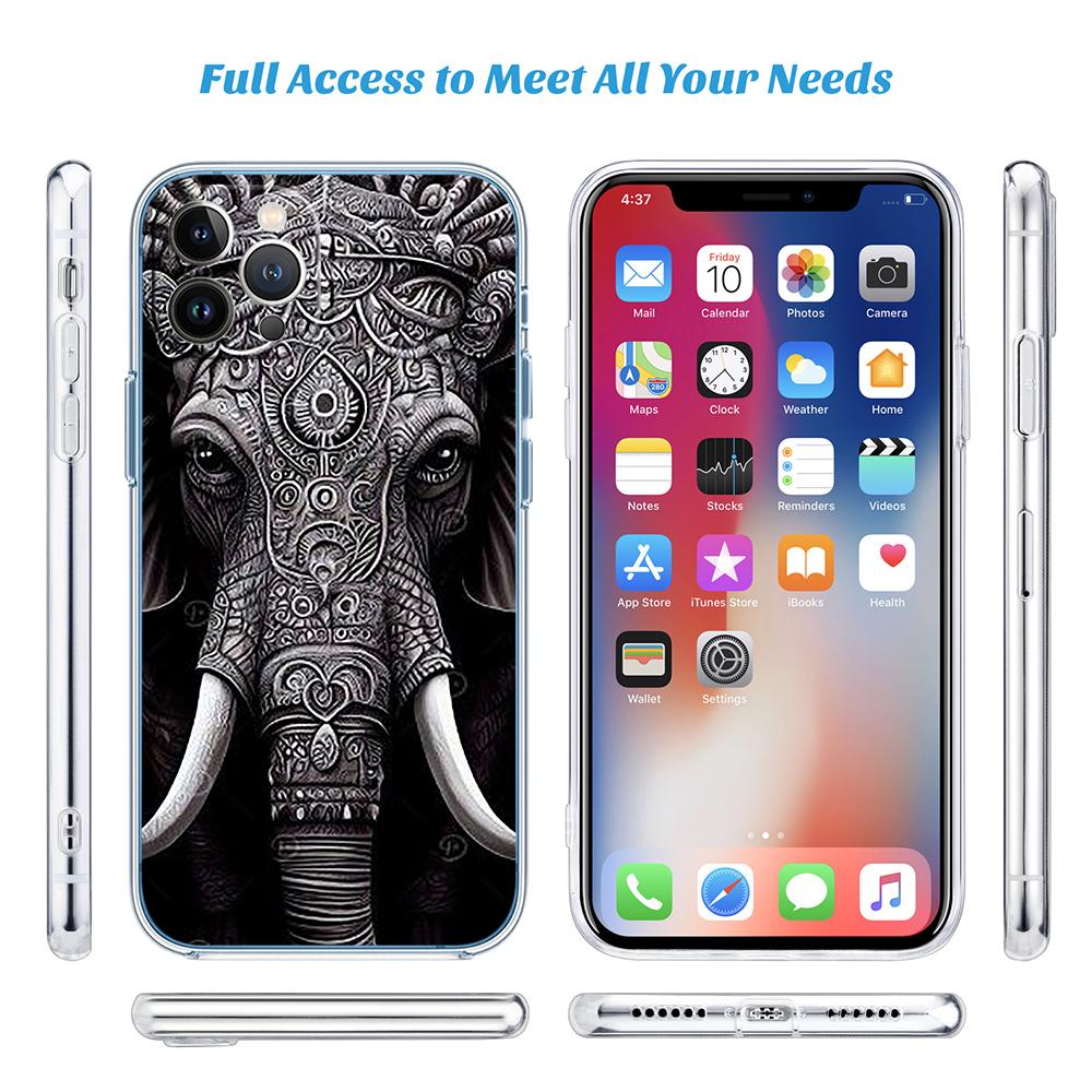 FM2 Animal Elephant Soft Shell Phone Case for Motorola Moto Edge 20 30 40 50 S30 Fusion Ultra Pro Neo Lite + G200 G23