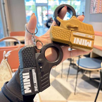 Mini Auswerfer-Ringpistolen Schlüsselanhänger: Weichkugel-Werfer Karotten-Design, Taschenanhänger für Männer & Frauen, Greifautomaten-Spielzeug
