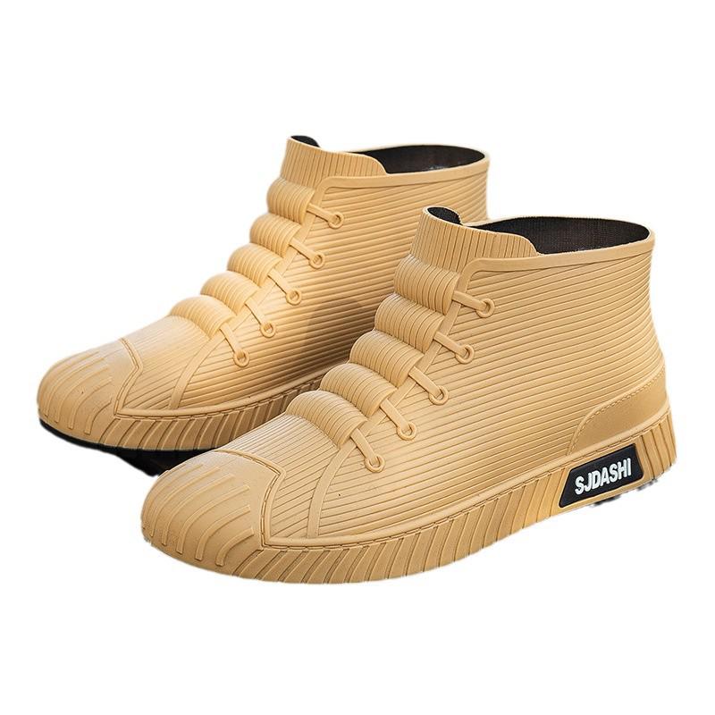 Men's Non-Slip Waterproof Short Rain Boots for Kitchen, Car Washing, Fishing, and More