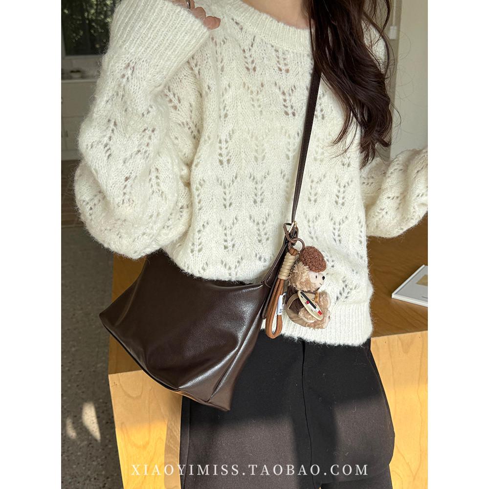 IELGY Retro Hobo Bag All-Match Casual One-Shoulder Commuter Underarm Bag