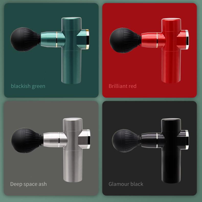 Compact Electric Fascia Gun Muscle Relaxation Massager Dark Green USB Rechargeable