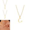 Gold Heart Alphabet Jewelry Necklace With O Chain For Female Fashion Accessory