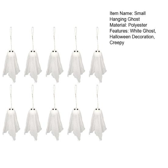 Halloween Hanging Ghost Decoration Small White Cloth Ghost Ornaments for Farmhouse Yard Lawn Haunted House Party Decor