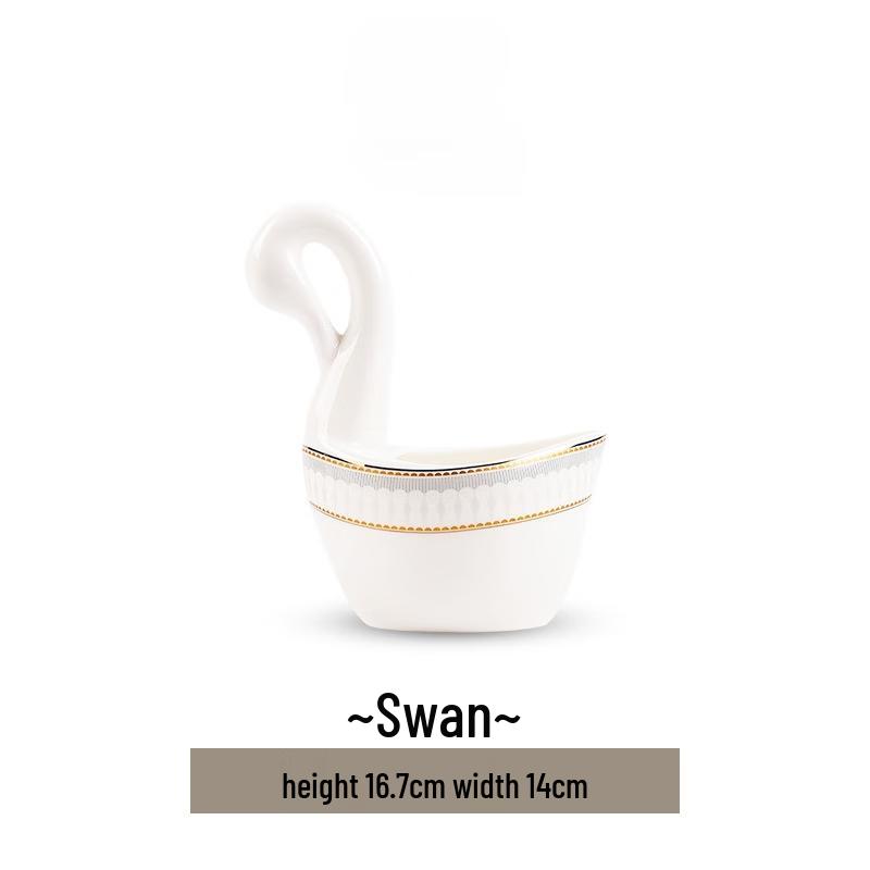 Nordic Swan Ceramic Bowl & Dish Set