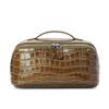 Aidanni Crocodile Pattern Genuine Leather Large-Capacity Handheld Cosmetic Bag, Storage Bag, Practical Handbag, Travel Toiletry