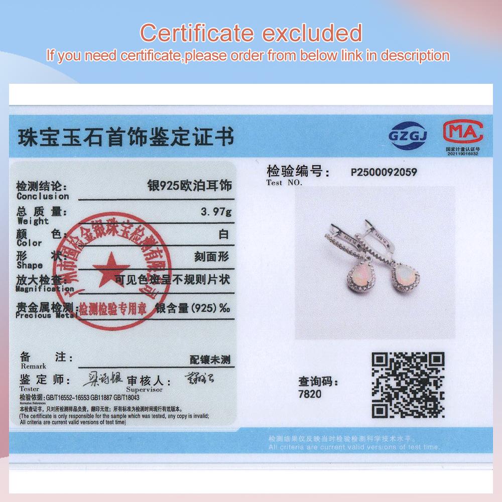 925 Sterling silver simple pear clasp earrings with natural ethiopia opal gemstones fine jewelry for women nice gift