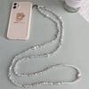 Pearl Crystal Glass Beaded Mobile Phone Chain Phone Wrist Strap Anti-Lost Lanyard Phone Lanyard