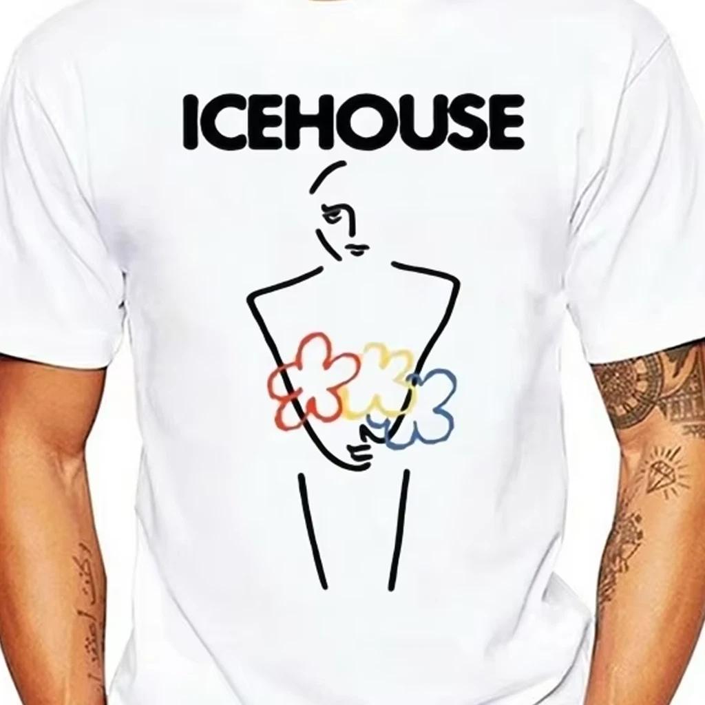 

Icehouse rock band white 100% Cotton T-shirt Mens Tees Top Unisex tee All sizes S to 5Xl 2F530 3XL