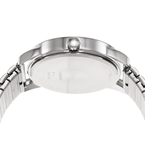 TIMEX Easy Reader Watch, 38mm, White Dial, Stainless Steel, Mineral Glass, Quartz Movement, American Brand, TWG063200, Unisex, Silver, Box Set, TWG063