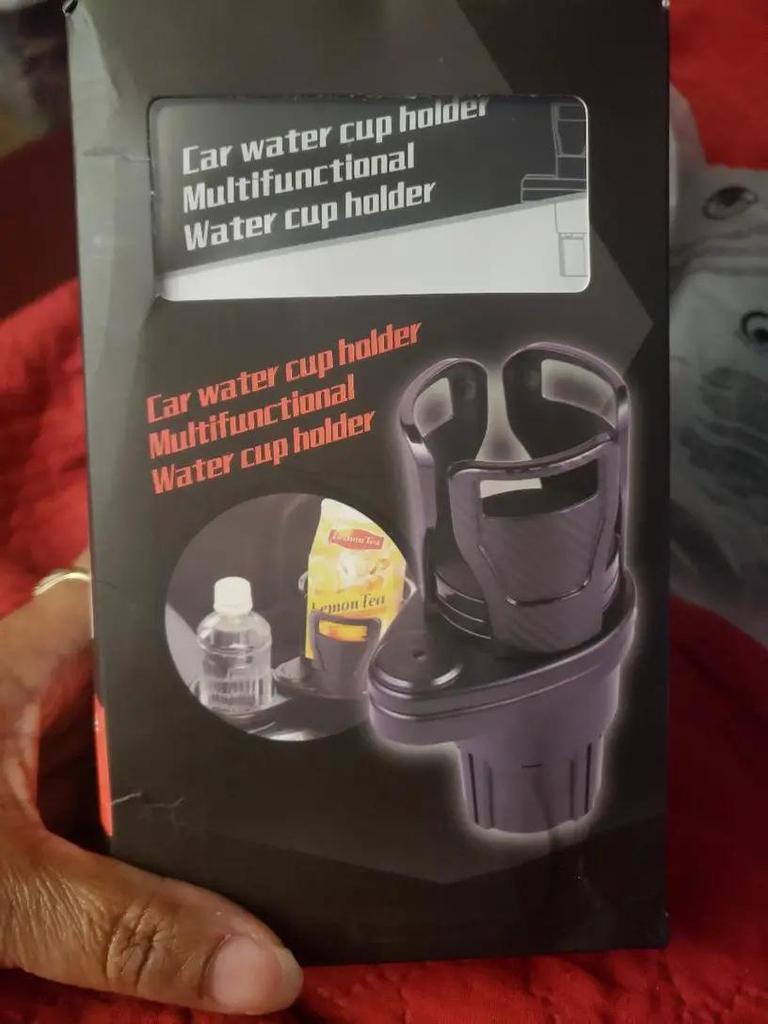 Dual-Layer Rotating Car Cup Holder with Multifunctional Storage