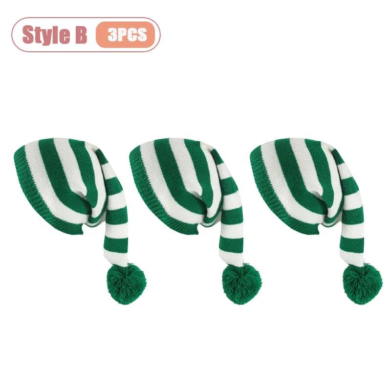 Cozy Knitted Autumn Winter Christmas Hat Unisex Long Tail Pom Pom Wizard Style Warm Beanie for Holiday Party Christmas Decor