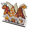 Fall Holiday Dining Accessories Thanksgiving Gnome Turkey Napkin Holder, Wooden Table Storage Rack, Kitchen Counter Organizer Autumn Tabletop