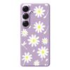 For Samsung Galaxy S25 Case White Daisy Pattern Printing Straight Edge TPU Phone Back Cover