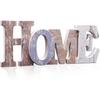 Wood Home Sign, Decorative Art Wall Mount, Free Standing Wooden Word Table Signs for Home Decor (Home)