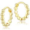 1pc Fashionable Multi-functional Earrings, Featuring A Simple Metallic Texture Like Beaded Beads
