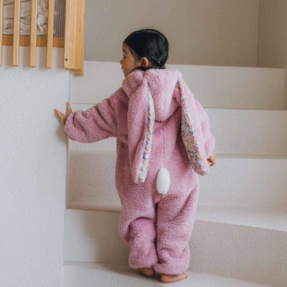 Spring Baby Girls Boys Rabbit Romper Jumpsuit Hooded Pajamas Boys Homewear Outfits Baby