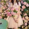 Summer Style National Wind Qipao Dress - Short-Sleeved, Waist-Cinched, Fluffy Skirt for Women