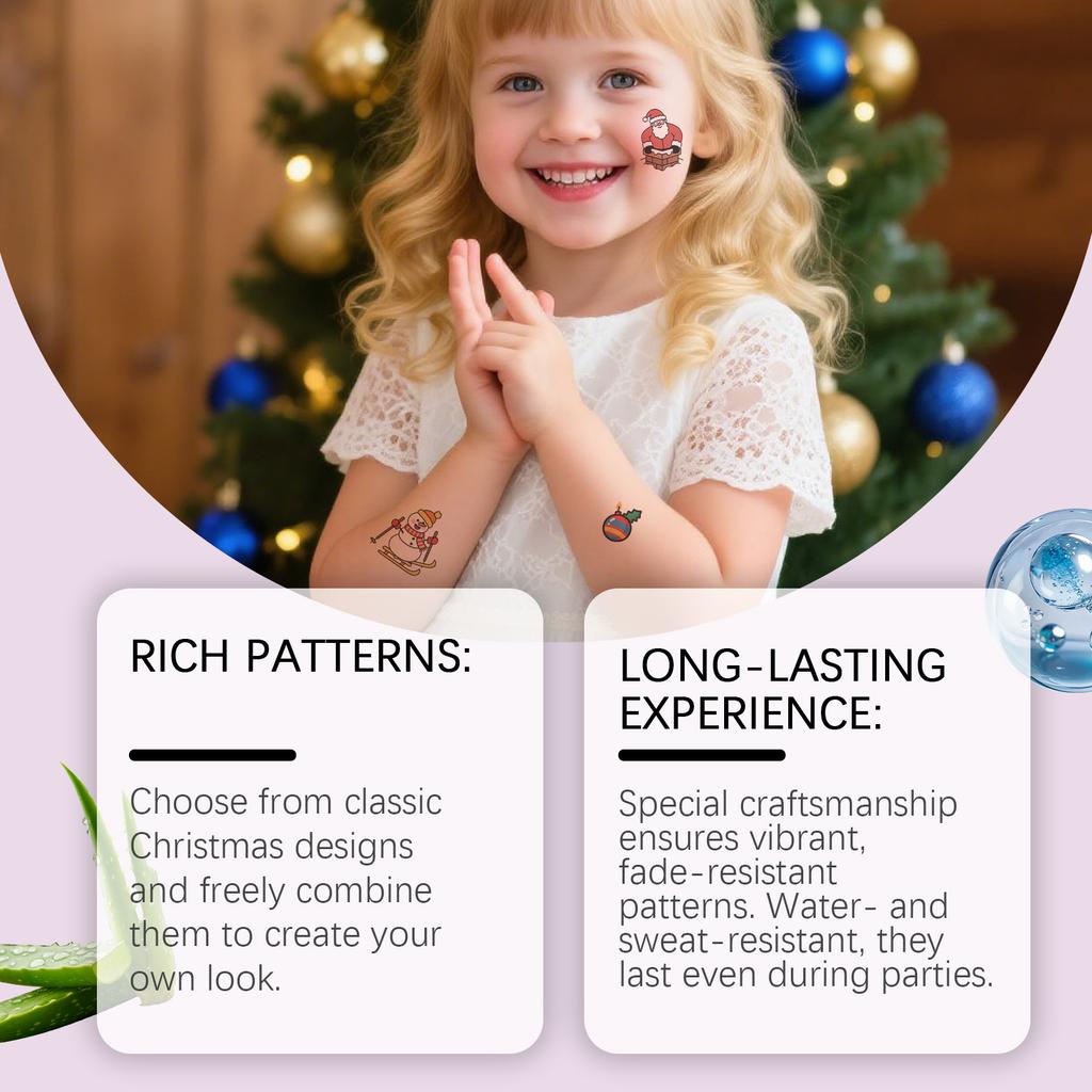 Cartoon Christmas Stickers, Cute And Sweet, Party Temporary Stickers, Children's Holiday Gifts, Christmas Stickers, Christmas Decorations.