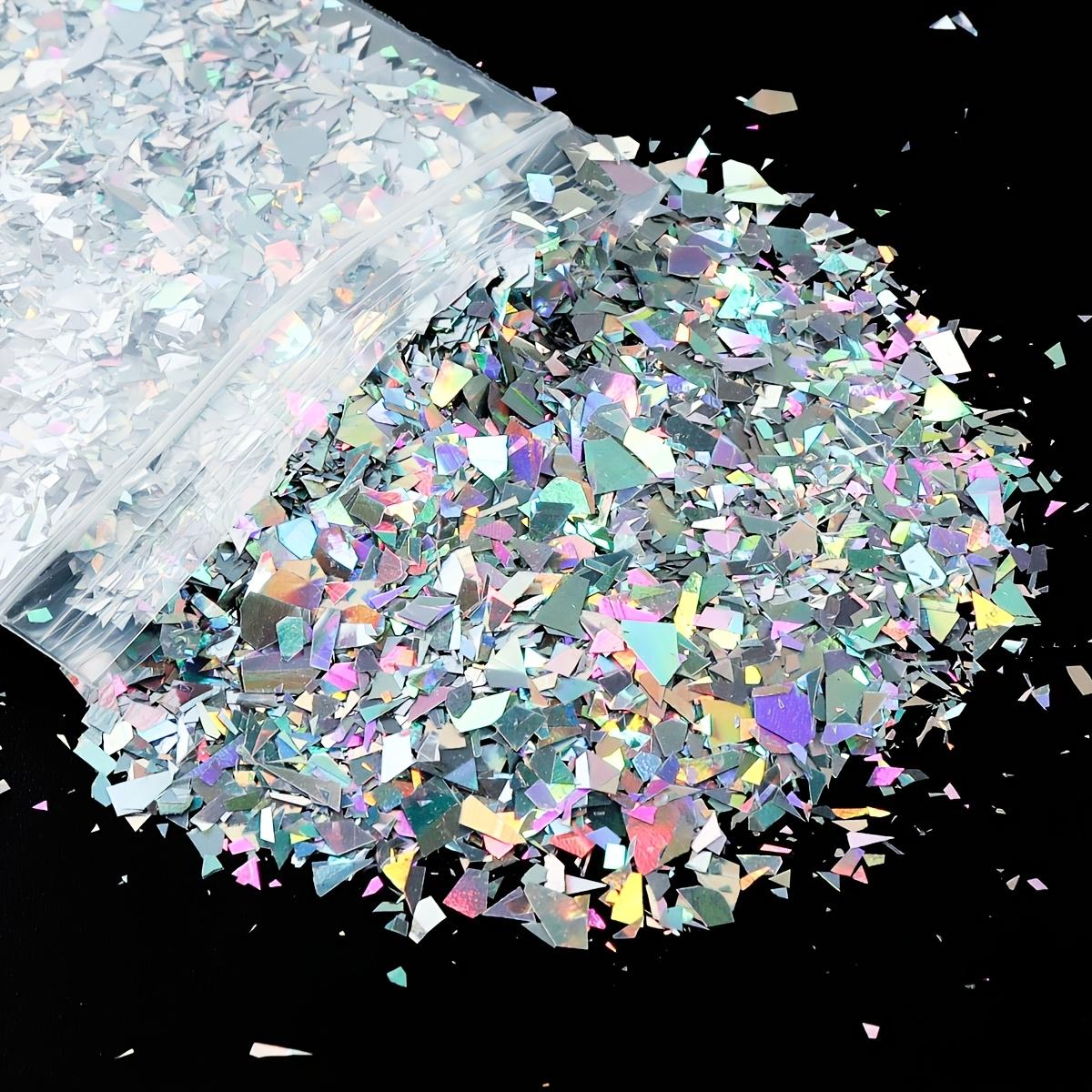 

Holographic Irregular Sequin Filler, Colorful Glass Confetti Flake, Resin Mold Making Material, DIY Crafts Jewelry Keychain Art Supplies