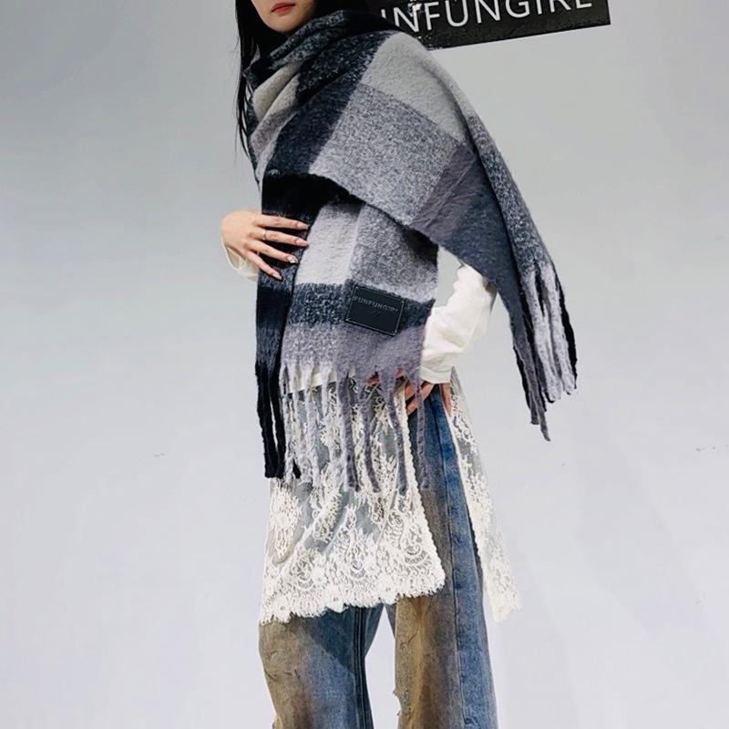 

Шарф из искусственного кашемира в корейском стиле: Мягкий, теплый, модный и универсальный для женщин 50x180cm