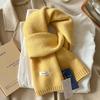 Knitted Scarf Women  Wool Winter Warm Scarves Bright Solid Color Design Thickened Shawl Soft Cashmere Pashmina Neck