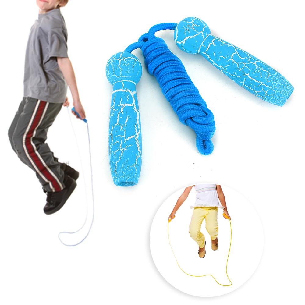 Wooden Adjustable Skipping Rope Fitness Children Students Adult Jump Ropes ToyBlue