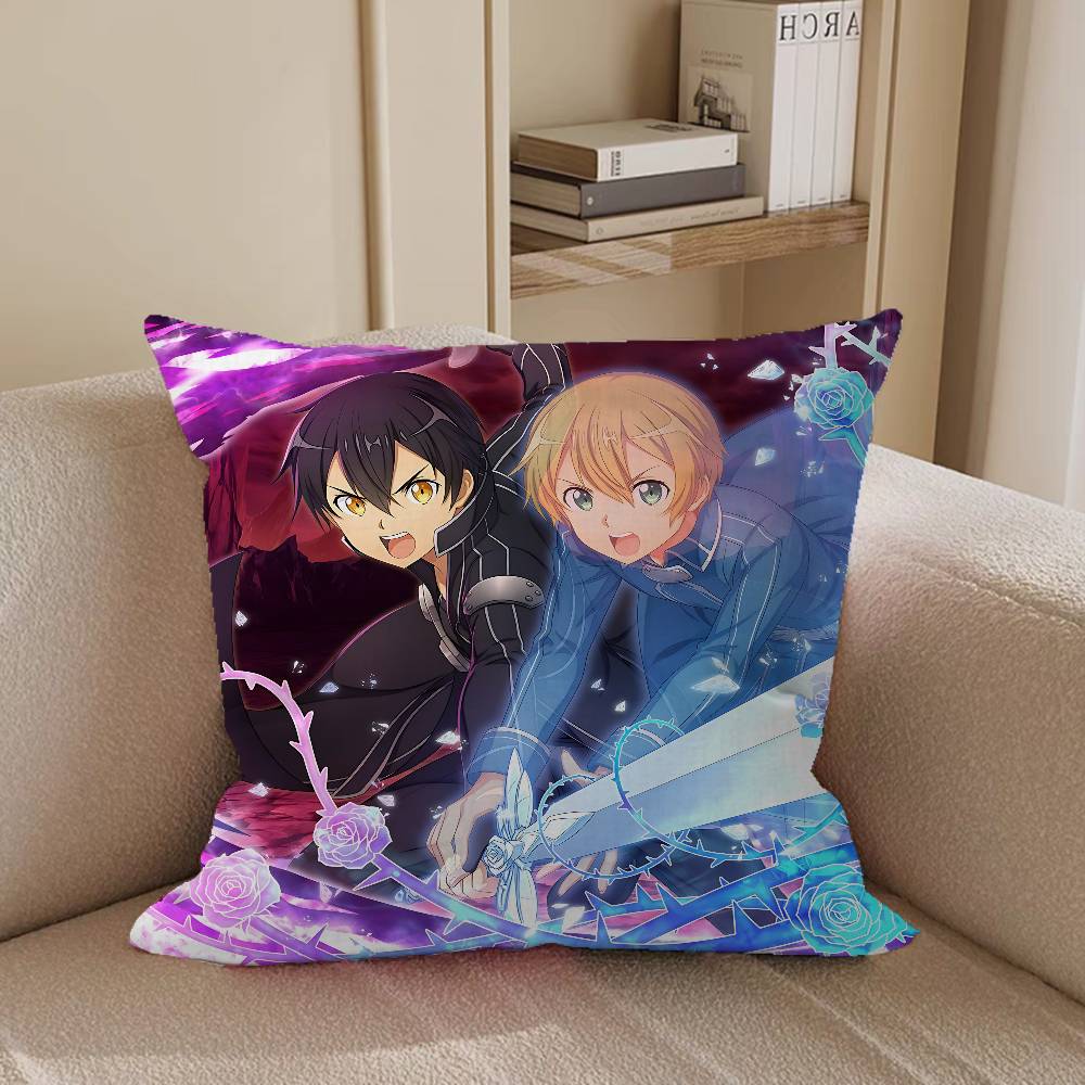 Sword Art O-Online Pillow Cover Sofa Cushion Cover Home Room Decoration Children Gift