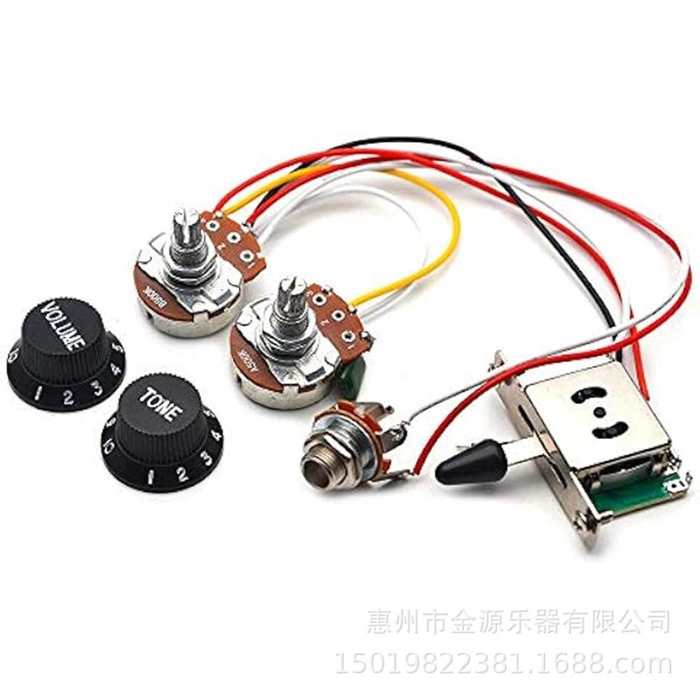 Guitar Volume and Tone Knob Set (2 Tone, 1 Volume) - Plastic