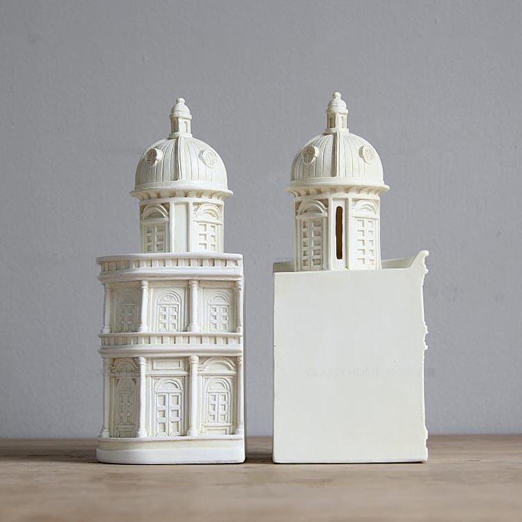 Nordic Home Decoration Ornaments White House Castle Building Architectural Shape Piggy Bank Crafts Student Gifts