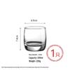 Clear Glass Cup for Water, Tea, Juice, or Milk