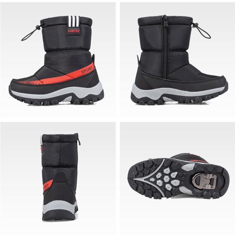 Thickened Childrens Boots Crampon Non Slip Warm Medium Snow Boots Winter Casual Waterproof Cotton Shoes Boys Girls
