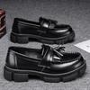 Men's Casual Leather Shoes Handmade Slip On Mens Loafers Tassel Male Moccasins Hot Sale Drive Shoes Street Style Dress Footwear