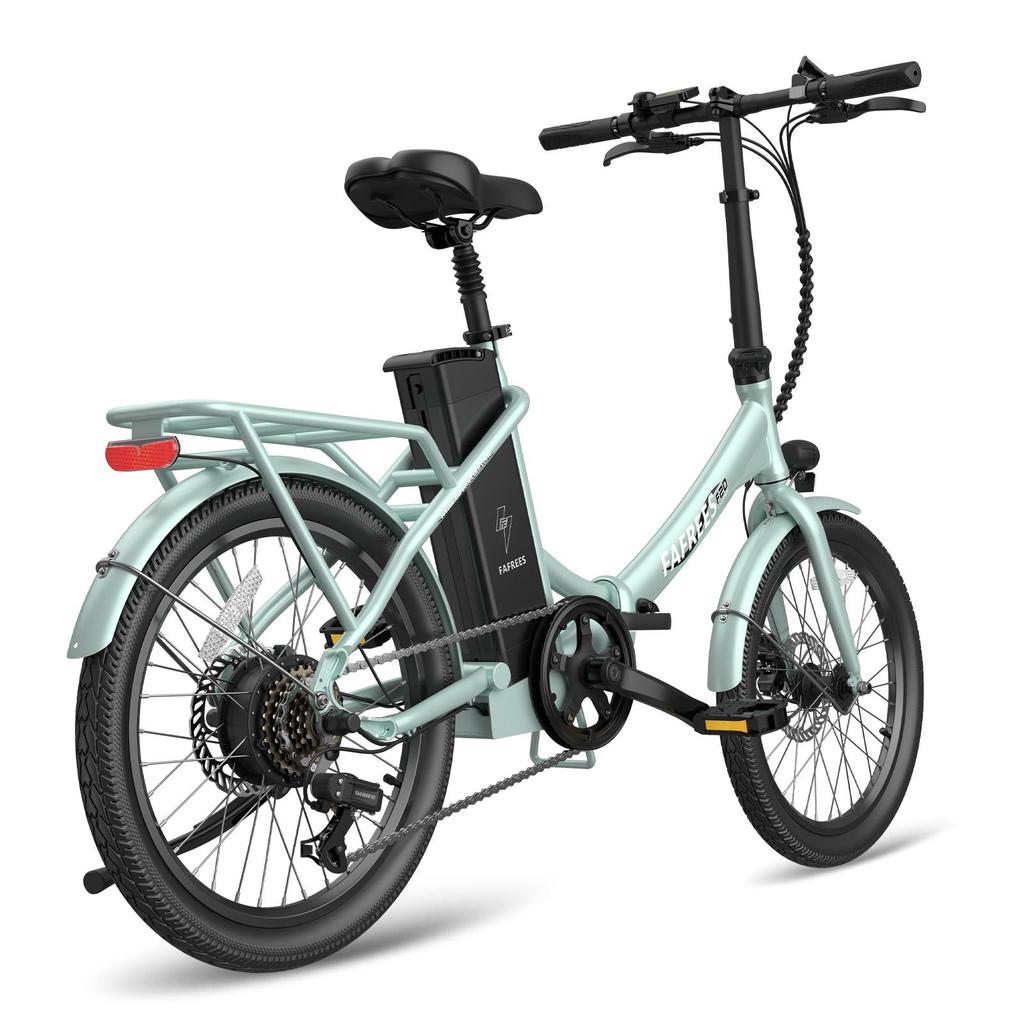 Electric Bicycle Foldable Fafrees 20" 250W Motor 18.2AH Citry Ebike Top Speed 25Km/h 7 Speed Load 120Kg F20 Lasting
