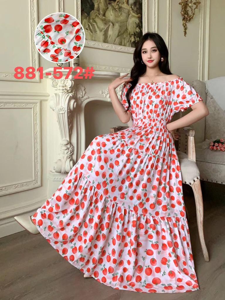 Seaside vacation beach dress cotton floral dress female shabahemi muslim