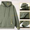 Long Solid Loose Plus Sizes [ODFMCE] Women's Fall/Winter Hoodie, Sleeve, Zip-Up, Fleece-Lined, Color, Stylish, Casual, Fit, (JP, Alphabet, 2XL, Beige)