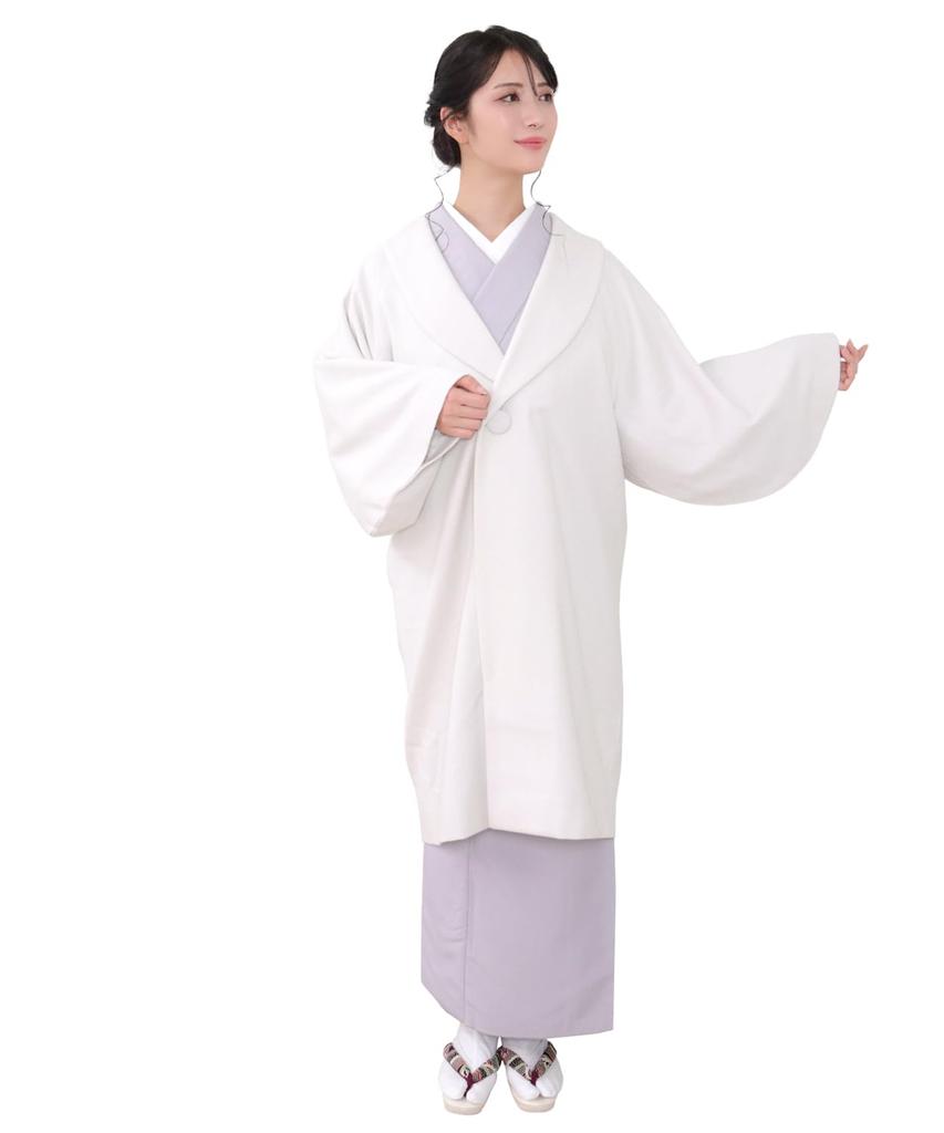 KYOETSU Kimono Coat Hechima Collar Dolman Sleeve Blended Wool 6 Off White M Women's